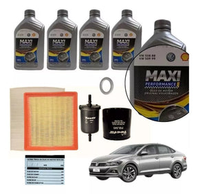 Troca Óleo Completa 5w40 Maxi Vw Virtus 1.6 Msi 2018/.