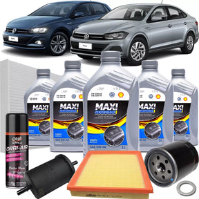 Kit Óleo Vw 5w40 Filtros Polo Virtus 1.6 Msi 2018 2019 2020